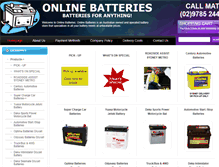 Tablet Screenshot of onlinebatteries.com.au